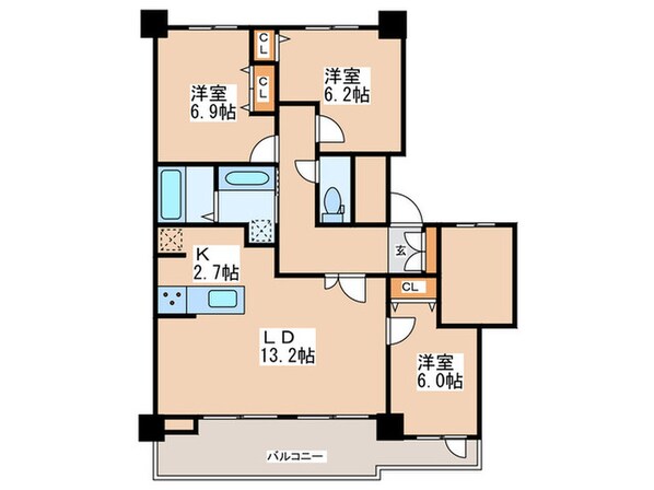 ダイアパレス円山北町の物件間取画像